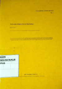 Non-destructive testing : classification notes no. 7