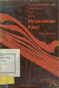 Kunci/penyelesaian soal-soal dari buku perpindahan kalor